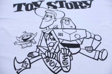 画像4: DISNEY PIXAR ディズニー TOY STORYトイストーリー ウッディ バズライトイヤー コットンTシャツ 白 2XL★特大 (4)