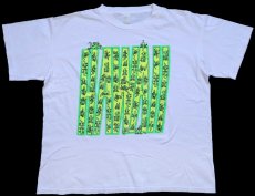 画像2: 80s HAWAII ハワイ トカゲ 四十八手 エロ 蛍光 染み込みプリント コットンTシャツ 白 (2)