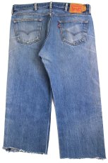 画像3: メキシコ製 Levi'sリーバイス 501 カットオフ デニムパンツ ヒゲ W38★SDP3555 (3)