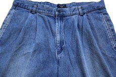 画像4: 00s DOCKERSドッカーズ ツータック スラックス デニムパンツ W36 L30★D Levi'sリーバイス トラウザーズ (4)