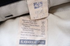 画像6: 90s DOCKERSドッカーズ LOOSE FIT ツータック スラックス コットンパンツ 濃紺 W34 L32★Levi'sリーバイス (6)