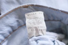 画像7: 80s USA製 Levi'sリーバイス 505 デニムパンツ アイスブルー W34 L32 (7)