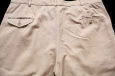 画像5: 90s ポロ ラルフローレン ツータック スラックス ウール ギャバジン パンツ ベージュ W38 (5)
