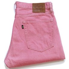 画像1: LEVI'Sリーバイス PREMIUM 551Z AUTHENTIC STRAIGHT CROPPED クロップド カラーデニムパンツ ピンク W36 (1)
