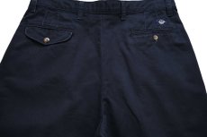 画像5: 90s DOCKERSドッカーズ LOOSE FIT ツータック スラックス コットンパンツ 濃紺 W34 L32★Levi'sリーバイス (5)