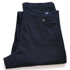画像1: 90s DOCKERSドッカーズ LOOSE FIT ツータック スラックス コットンパンツ 濃紺 W34 L32★Levi'sリーバイス (1)