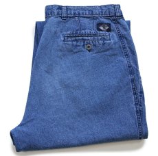 画像1: 90s USA製 DOCKERSドッカーズ ワンタック スラックス ダンガリーパンツ W36★Levi'sリーバイス トラウザーズ (1)