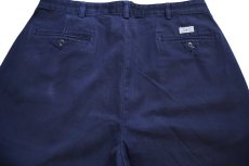 画像5: 90s ポロ ラルフローレン ANDREW PANT ツータック コットン チノパン 紺 W36 L30 (5)