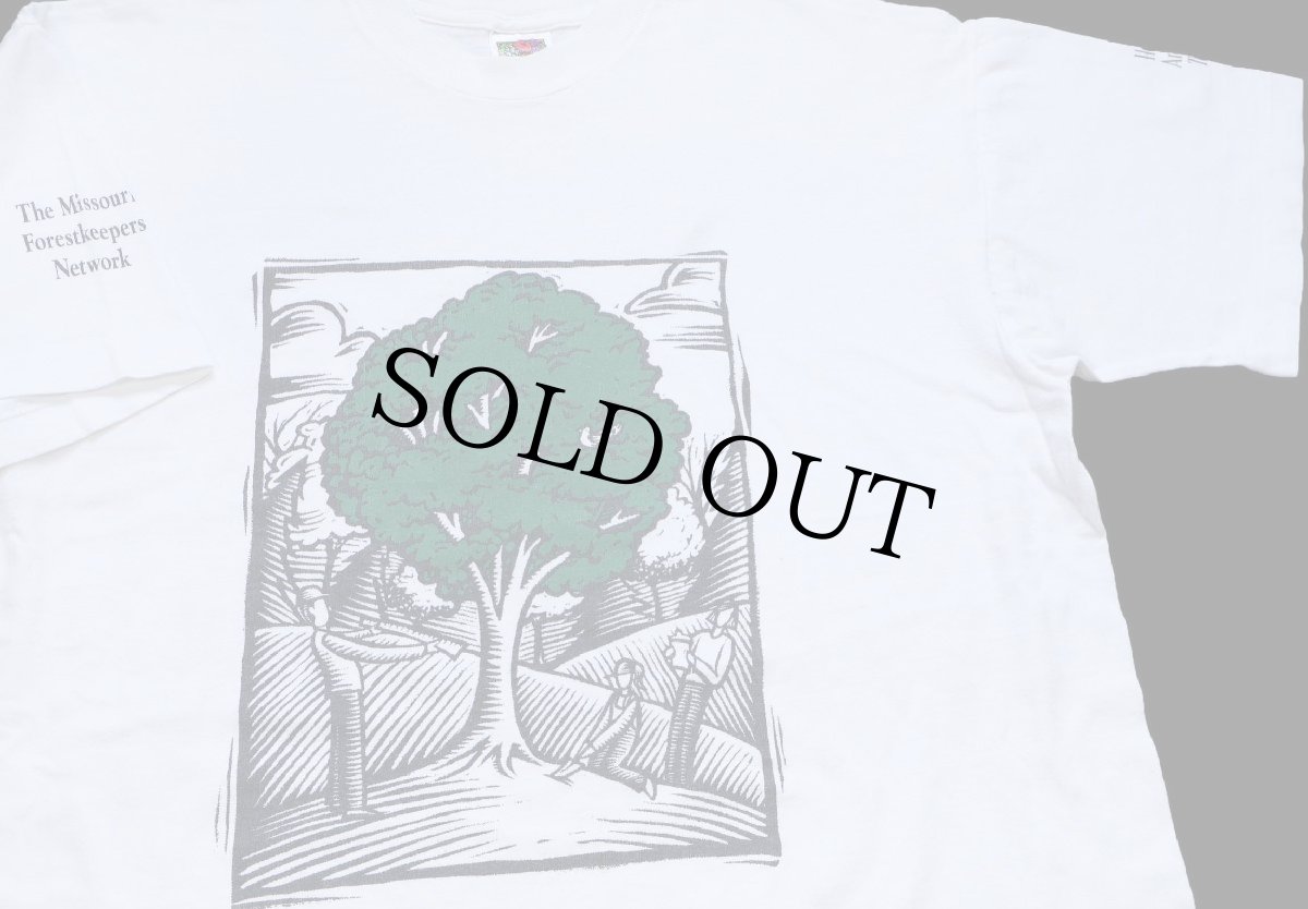 画像1: 90s The Missouri Forestkeepers Network How Healthy Are Your Trees? ツリー アート コットンTシャツ 白 XL (1)
