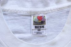 画像5: 90s USA製 WISCONSIN'S WATERS & WOODS with John Gillespie トロフィー Pabst Blue Ribbon ロゴ 協賛 Tシャツ 白 XXL★特大 (5)