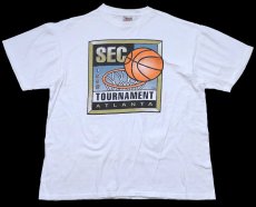 画像2: 90s SEC 1998 TOURNAMENT ATLANTA DrPepperドクターペッパー ロゴ 両面プリント コットンTシャツ 白 XL (2)