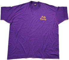 画像2: 90s USA製 Baby Barney LEADER OF THE PACK 両面プリント Tシャツ 紫 XXXL★特大 (2)