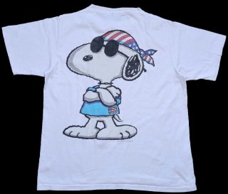 80s スヌーピー チャーリーブラウン アイスクリーム 染み込みプリント