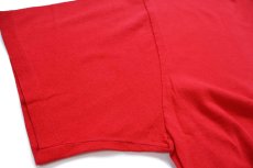 画像6: 90s USA製 NORWEST CARD SERVICES ロゴ 両面プリント コットンTシャツ 赤 XL (6)