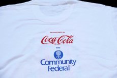 画像4: 90s USA製 VP FAIR RUN 1990 スター Coca-Colaコカコーラ ロゴ 協賛 両面プリント Tシャツ 白 XL (4)