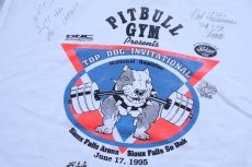 画像4: 90s USA製 PITBULL GYM ピットブル Holiday Inn ロゴ 協賛 サイン入り Tシャツ 白 L (4)