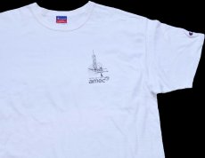 画像1: 00s Championチャンピオン amec The New York Times Building コットンTシャツ 白 XL (1)