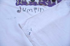 画像7: 90s USA製 new orleans JUMPIN JAVA Cafe アート ペンキ飛び コットンTシャツ 白 XL (7)
