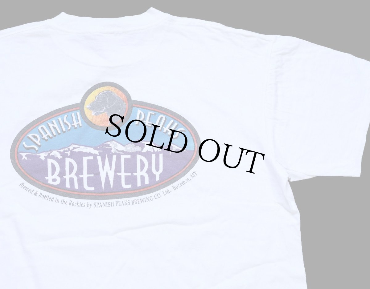 画像1: 90s USA製 NO WHINERS SPANISH PEAKS BREWERY ロゴ コットンTシャツ 白 XL (1)