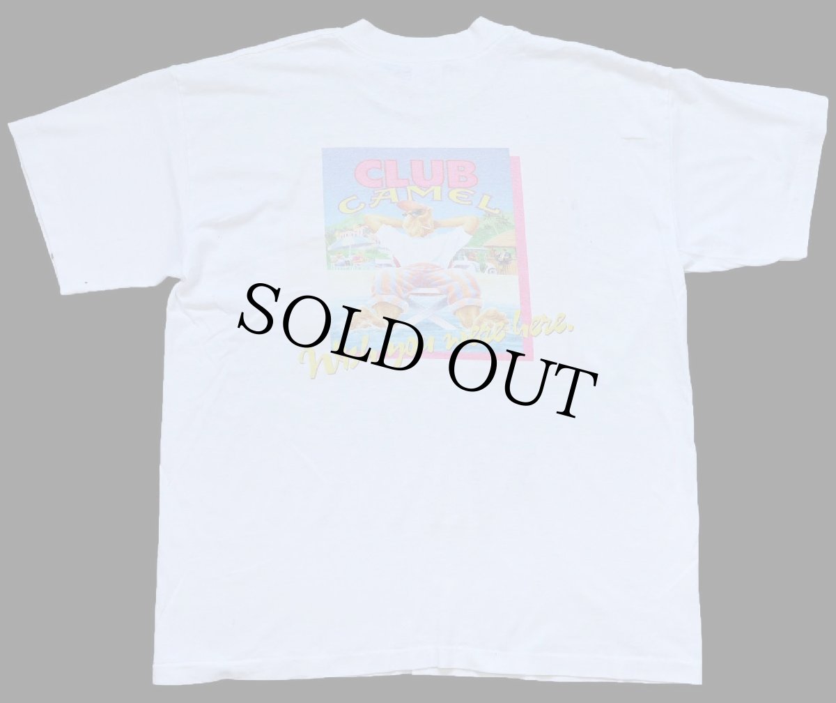 画像3: 90s USA製 CLUB CAMEL キャメル ポケットTシャツ ボロ 白 XL (3)