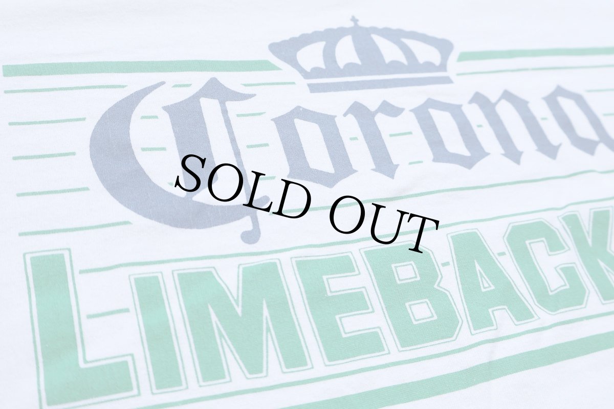 画像4: 90s USA製 Corona LIMEBACKER コロナビール ロゴ 両面プリント Tシャツ 白 L (4)