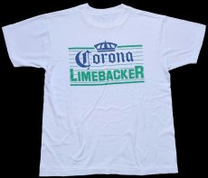 画像3: 90s USA製 Corona LIMEBACKER コロナビール ロゴ 両面プリント Tシャツ 白 L (3)