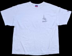 画像2: 00s Championチャンピオン amec The New York Times Building コットンTシャツ 白 XL (2)