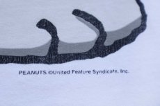 画像4: 90s USA製 スヌーピー 星条旗 USA 両面プリント コットンTシャツ 白 XL (4)