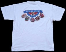 画像3: 90s SAMUEL ADAMS TASTER ボトルキャップ ロゴ コットンTシャツ 白 XL (3)