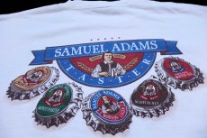 画像4: 90s SAMUEL ADAMS TASTER ボトルキャップ ロゴ コットンTシャツ 白 XL (4)