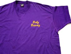 画像1: 90s USA製 Baby Barney LEADER OF THE PACK 両面プリント Tシャツ 紫 XXXL★特大 (1)