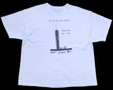 画像3: 00s Championチャンピオン amec The New York Times Building コットンTシャツ 白 XL (3)