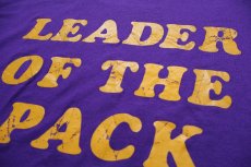画像4: 90s USA製 Baby Barney LEADER OF THE PACK 両面プリント Tシャツ 紫 XXXL★特大 (4)