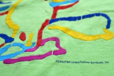 画像5: 90s USA製 LOGOTEL ウッドストック アート コットンTシャツ 黄緑 XL★スヌーピー (5)