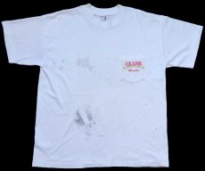 画像2: 90s USA製 CLUB CAMEL キャメル ポケットTシャツ ボロ 白 XL (2)