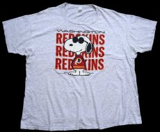 画像2: 80s スヌーピー NFL WASHINGTON REDSKINS インディアンヘッド Tシャツ 杢グレー 特大 (2)