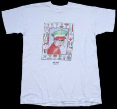 画像2: 90s USA製 LUXOTTICA EYEWEAR アート コットンTシャツ 白 XL (2)