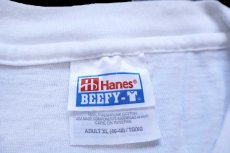 画像5: 00s Hanes Depend On Heil バセットハウンド ドッグ コットンTシャツ 白 XL (5)