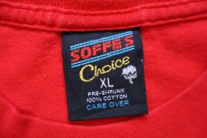 画像5: 90s USA製 NORWEST CARD SERVICES ロゴ 両面プリント コットンTシャツ 赤 XL (5)