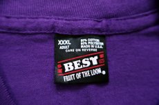 画像5: 90s USA製 Baby Barney LEADER OF THE PACK 両面プリント Tシャツ 紫 XXXL★特大 (5)