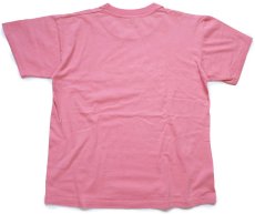 画像3: 90s USA製 ARIZONA 太陽 サボテン バッファロースカル トカゲ 刺繍 コットンTシャツ ピンク L (3)