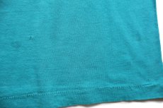 画像7: 90s USA製 Levi'sリーバイス 501 BUTTON YOUR FLY ロゴ コットンTシャツ 青緑 L (7)