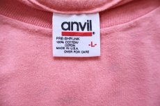 画像5: 90s USA製 ARIZONA 太陽 サボテン バッファロースカル トカゲ 刺繍 コットンTシャツ ピンク L (5)