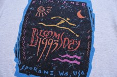 画像5: 90s USA製 BLOOMSDAY 1993 アート NIKE ロゴ 協賛 Tシャツ 杢グレー L (5)