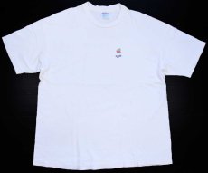 画像2: 90s Hanes Appleアップル ロゴ Dedication to Education WCCE '95 アート コットンTシャツ 白 XL (2)