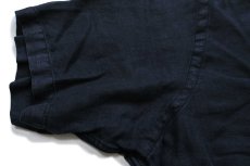 画像6: 00s ラルフローレン CLASSIC FIT 無地 ボタンダウン 半袖 リネンシャツ 黒 XL (6)
