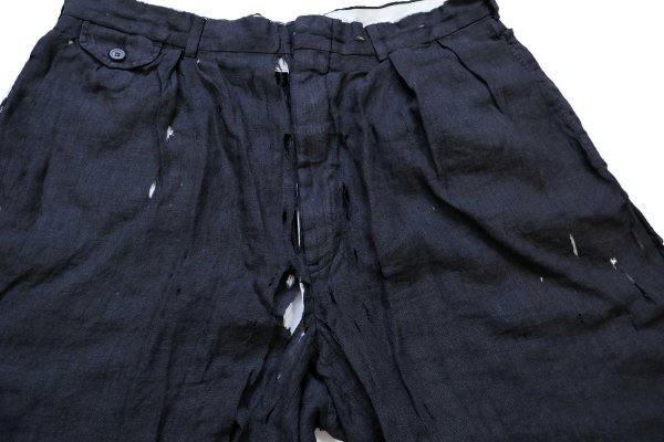 POLO ralphlauren リネンショートパンツ　USA製 90s 90s USA製 ポロ ラルフローレン ツータック リネン ショートパンツ 黒