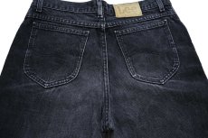 画像5: 90s USA製 Leeリー 200 ブラック デニムパンツ W33 (5)