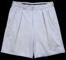 画像1: 90s ポロ ラルフローレン TYLER SHORT ツータック コットン チノ ショートパンツ ライトベージュ W34★170 ショーツ (1)