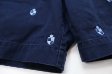 画像6: 00s ポロ ラルフローレン エンブレム 刺繍 総柄 コットン チノ ショートパンツ 紺 W35★ショーツ (6)